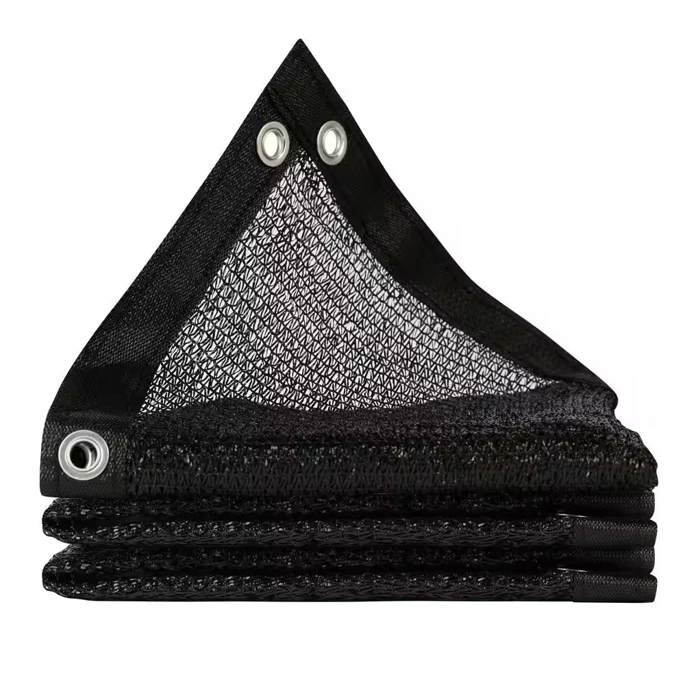8x10 Black Shade Cloth Mesh Tarp - 50% Sun Block Cover