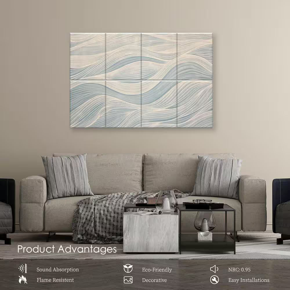 8-Pack Sound Absorbing Wall Panels - Large Acoustic Tiles