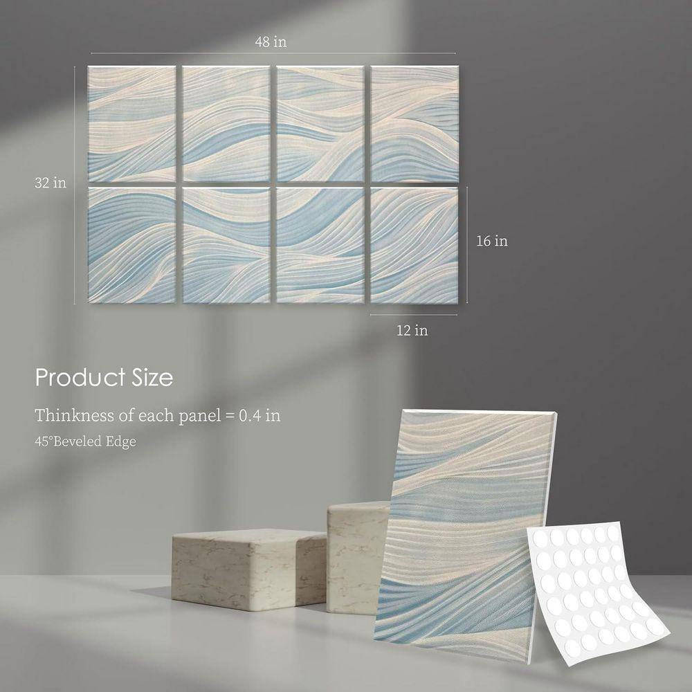 8-Pack Sound Absorbing Wall Panels - Large Acoustic Tiles