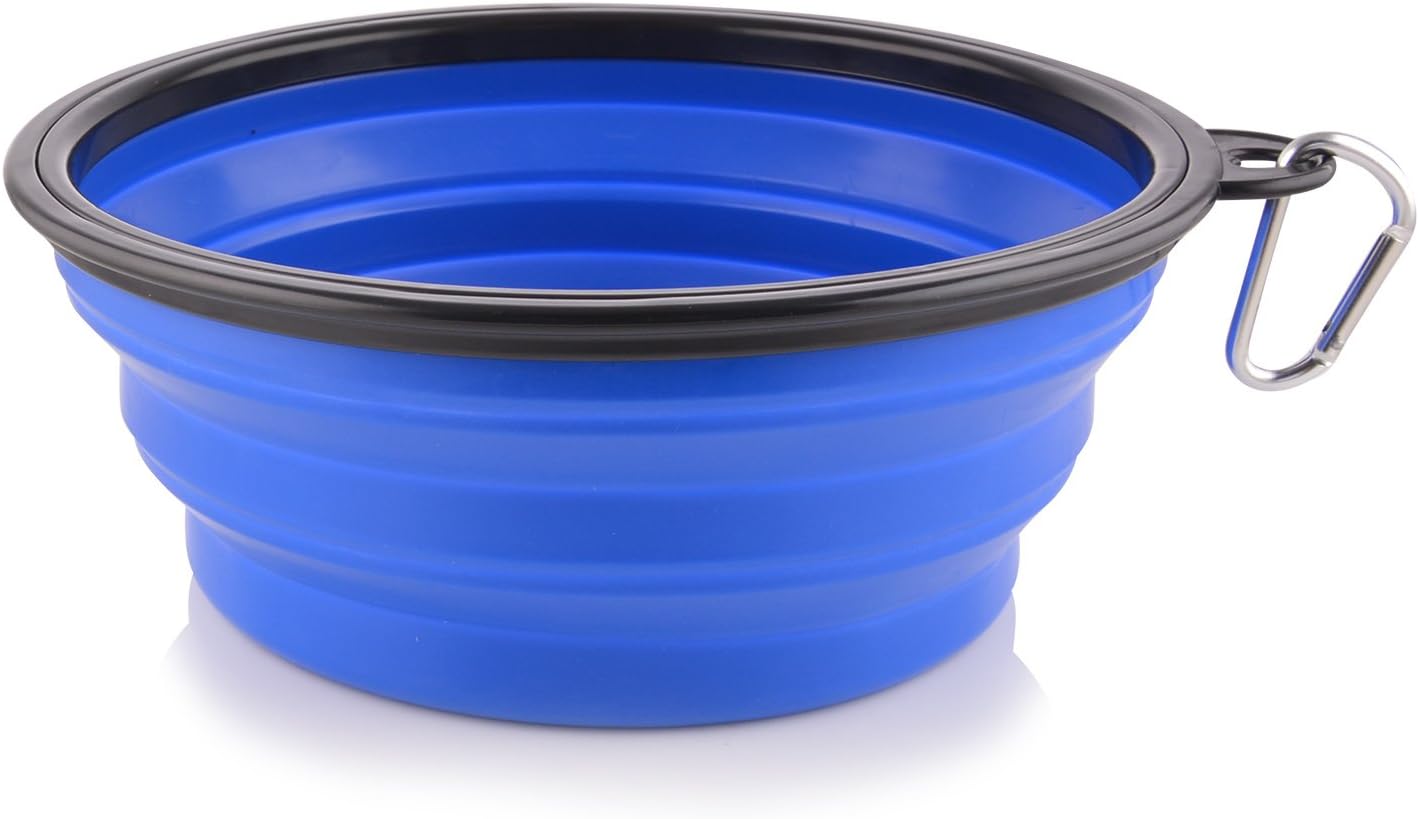 XL Collapsible Dog Travel Bowl With Carabiner
