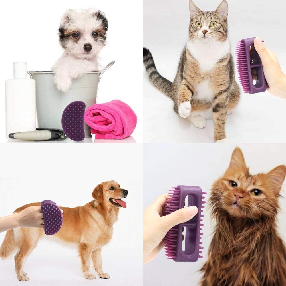 Soft Silicone Pet Grooming Brush for Bath Time