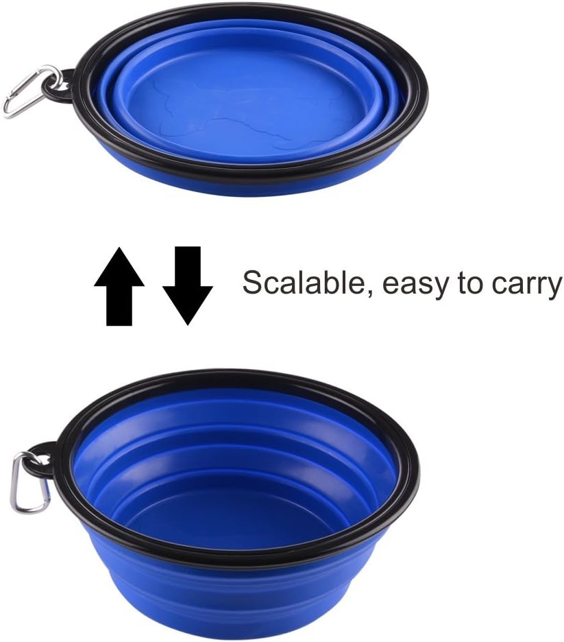 XL Collapsible Dog Travel Bowl With Carabiner