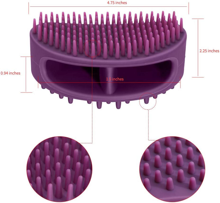Soft Silicone Pet Grooming Brush for Bath Time