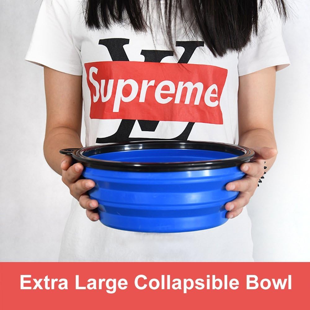 XL Collapsible Dog Travel Bowl With Carabiner