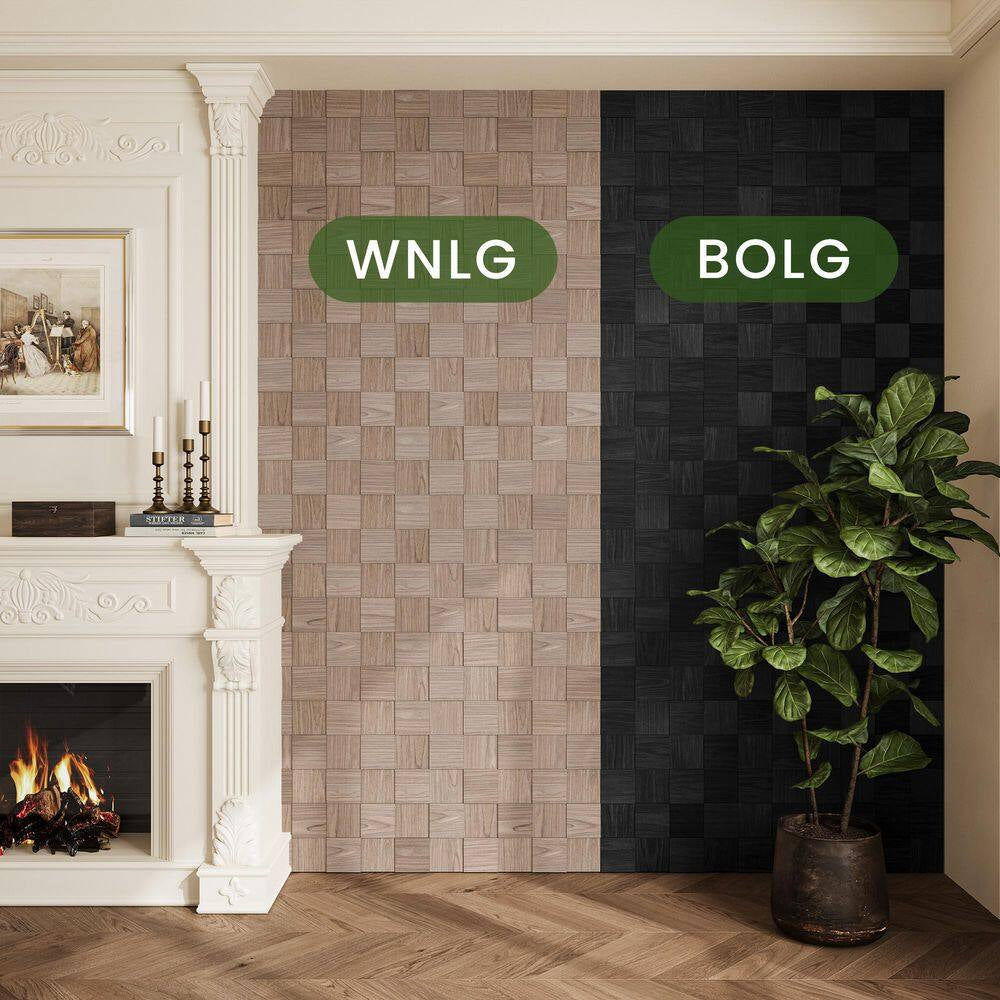 Walnut Acoustic Wall Panels - 2x2 Decorative MDF 4-Pack