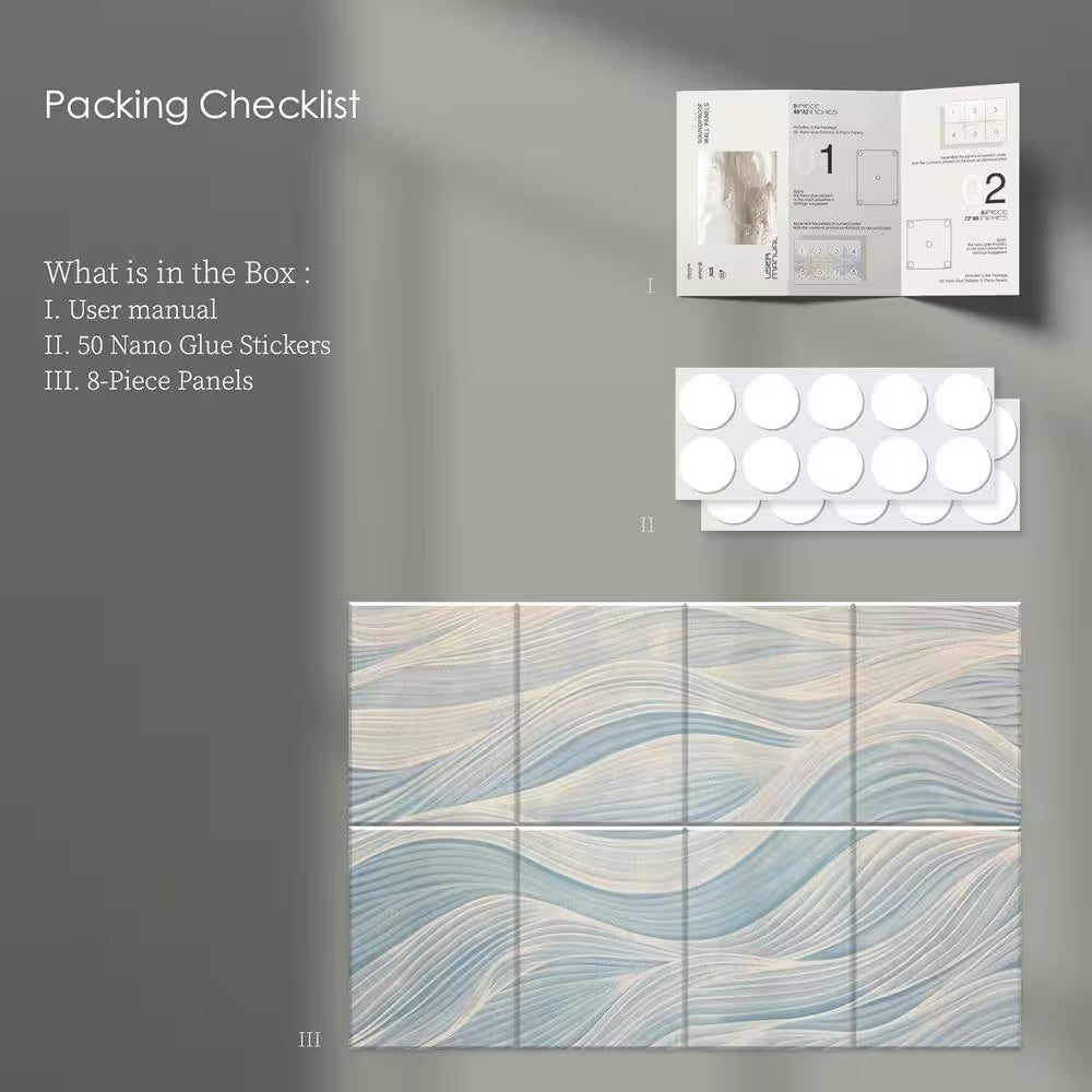 8-Pack Sound Absorbing Wall Panels - Large Acoustic Tiles