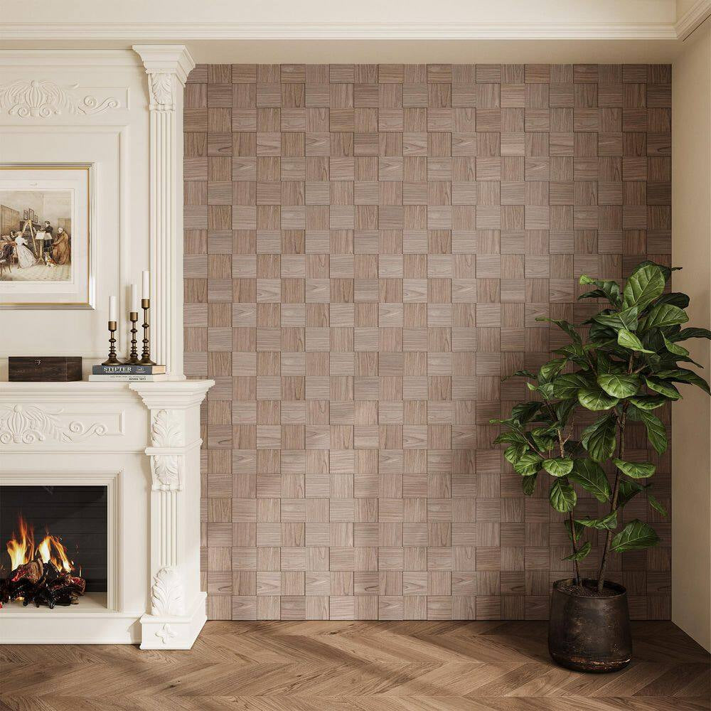 Walnut Acoustic Wall Panels - 2x2 Decorative MDF 4-Pack