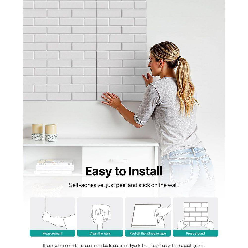 12-Pack White Sound Absorbing Panels - 12x12 Foam Tiles