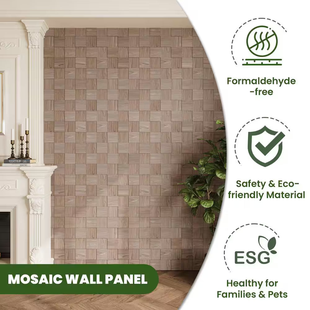 Walnut Acoustic Wall Panels - 2x2 Decorative MDF 4-Pack