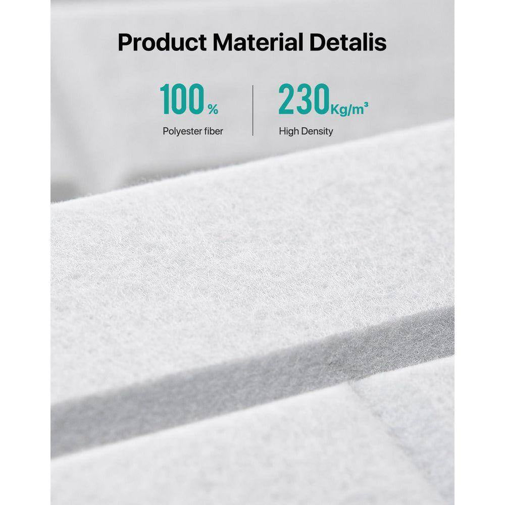 12-Pack White Sound Absorbing Panels - 12x12 Foam Tiles