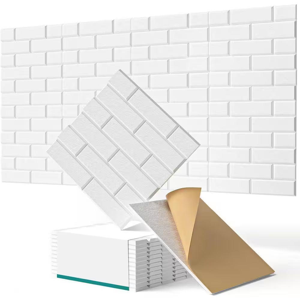 12-Pack White Sound Absorbing Panels - 12x12 Foam Tiles